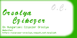 orsolya czipczer business card